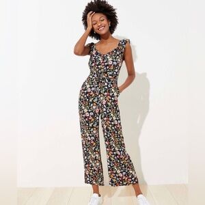 LOFT Floral Jumpsuit